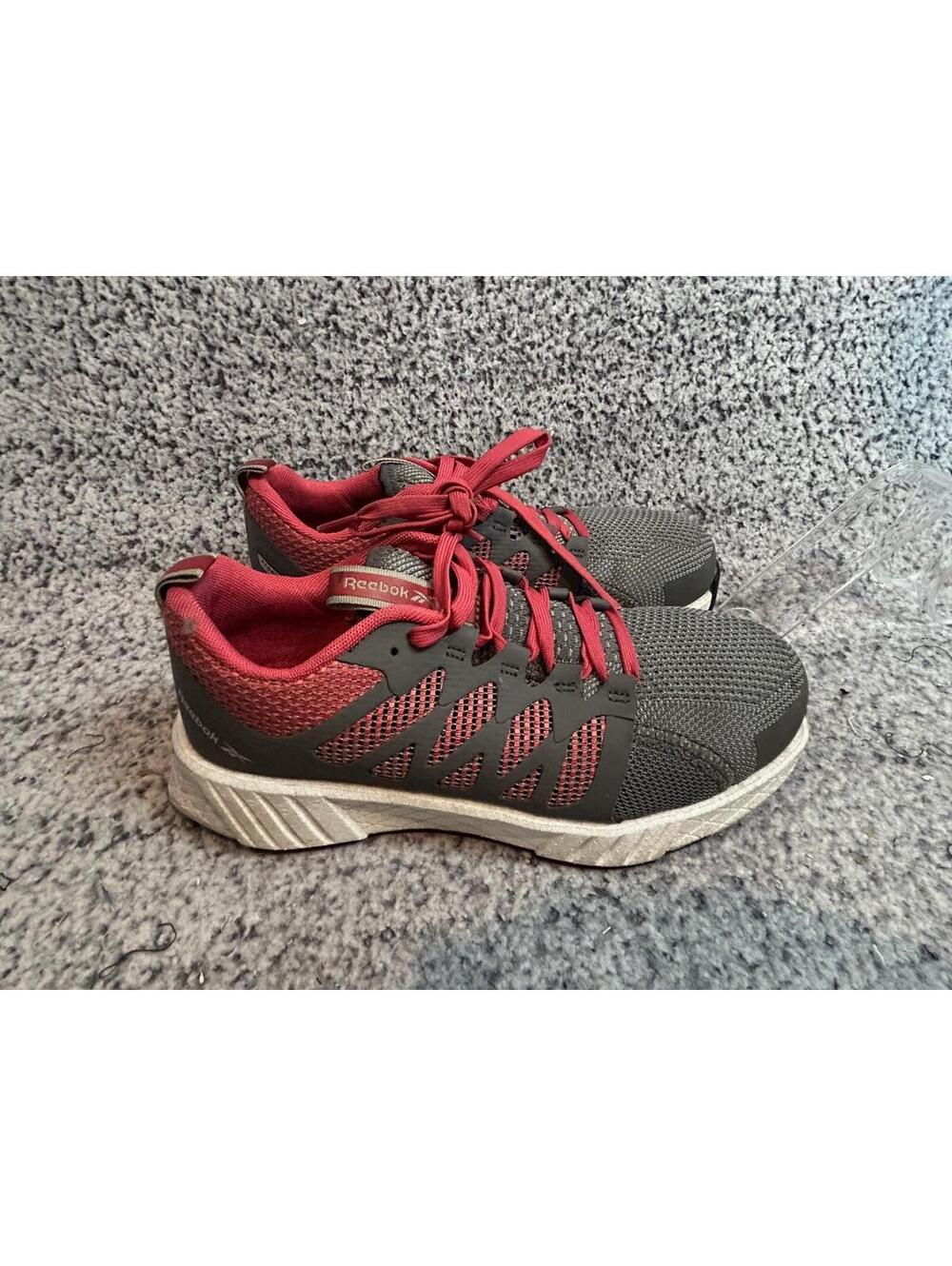Reebok Fusion Flexweave RB312 Women's US Sz 7.5W Gray Pink Athletic Work Shoe